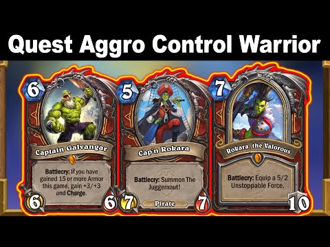 88% Winrate Quest Aggro Control Warrior Double Identity Deck! Voyage to the Sunken City| Hearthstone