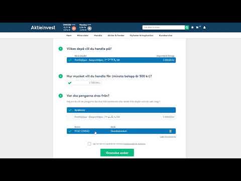Hur gör jag ett engångsköp i en aktieportfölj hos Aktieinvest?