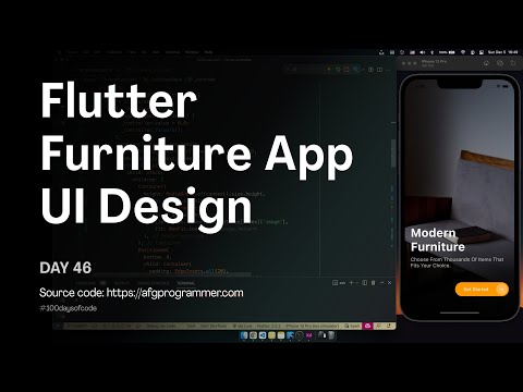 Flutter UI | Furniture App UI Design Example - Day 46