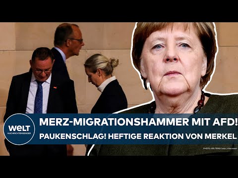 DEUTSCHLAND: Merz-Migrationshammer mit AfD-Stimmen! Paukenschlag! Heftige Reaktion von Angela Merkel