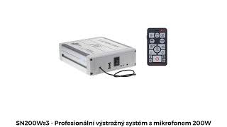 Profesionální výstražný systém s mikrofonem 200W
