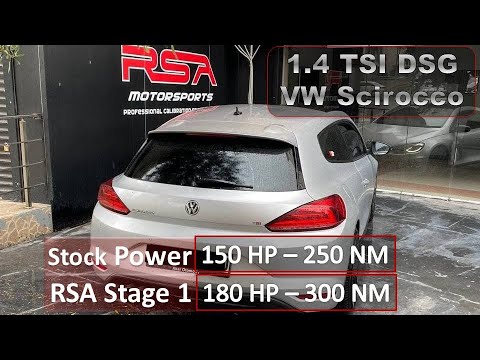 VW Scirocco 1.4 TSI 150hp to 185hp | Stage 1 RSA Tune | 50 - 150 km/h Acceleration | Stock vs Stage1