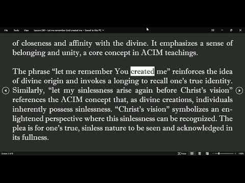 ChatGPT ACIM Lesson 260 - Let me remember God created me