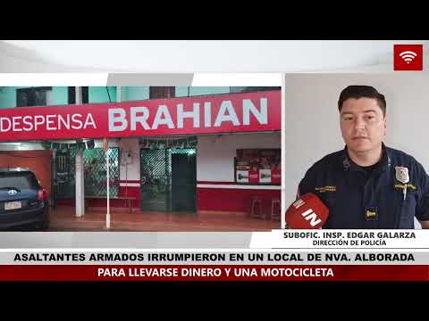 A MANO ARMADA ASALTARON UN COMERCIO EN NUEVA ALBORADA