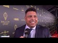 Ronaldo (R9) thinks Benzema will win the Ballon D'or | R9 interview at Ballon d'or ceremony
