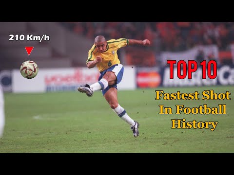 Ranking the 10 fastest shots ever recorded in football history 🚀