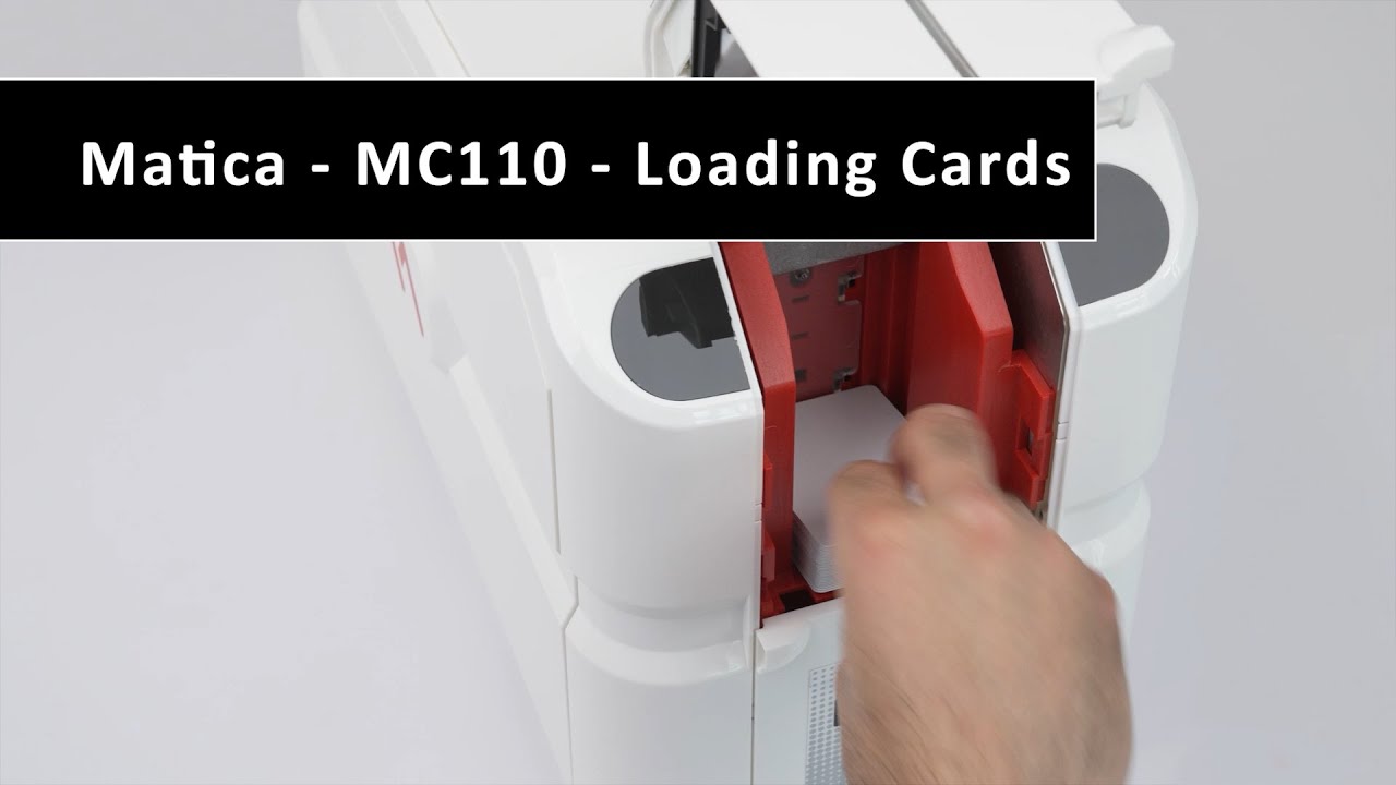 How to load PVC ID cards in a MC110 Matica printer