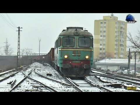 060-DA 60-0510-2 & Marfar CFR MARFĂ Freight Train in Zăpadă/Snow in Baia Mare - 25 January 2021