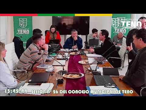 Sesión ordinaria N°26 período 2024-2028, del Concejo Municipal de Teno