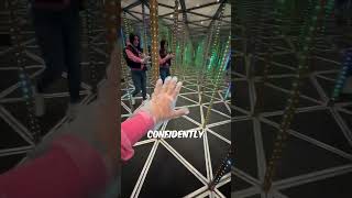 She won the mirror maze 🧱 #shorts