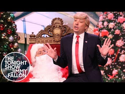 President Trump Visits Mall Santa to Make an Impeachment Wish