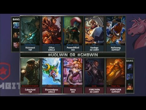 UOL vs GMB Game 2 Highlights - UNICORNS OF LOVE vs GAMBIT GAMING - Week 8 EU LCS SUMMER 2015