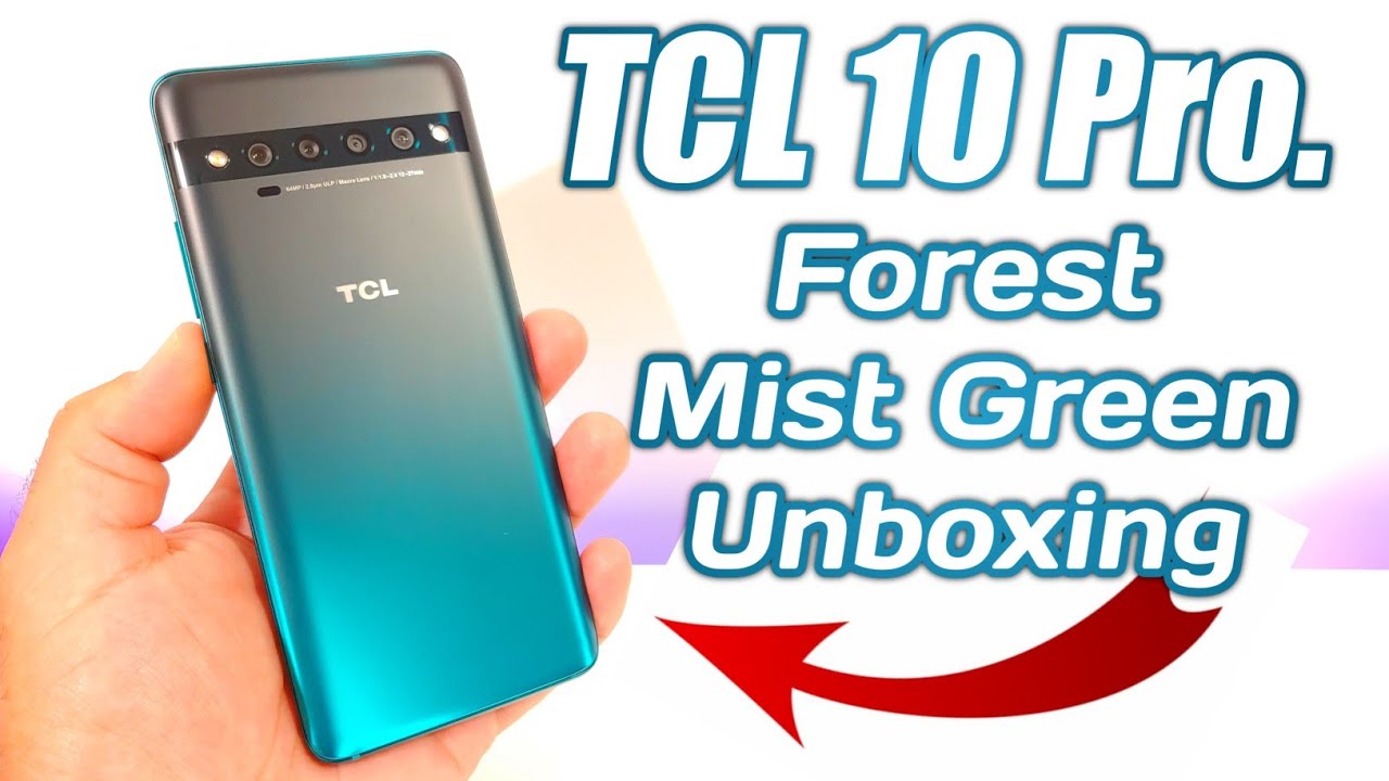 TCL 10 Pro Forest Mist Green Color Unboxing