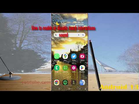 Samsung Galaxy S23 Ultra : How to enable or disable touch interactions sound
