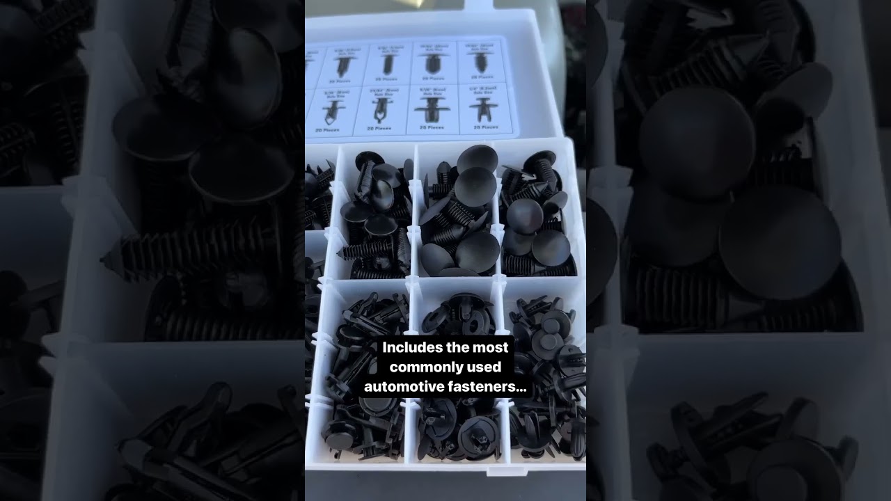 The Pittsburgh Automotive Fastener Kit includes 240 of the most commonly used car retainer clips!