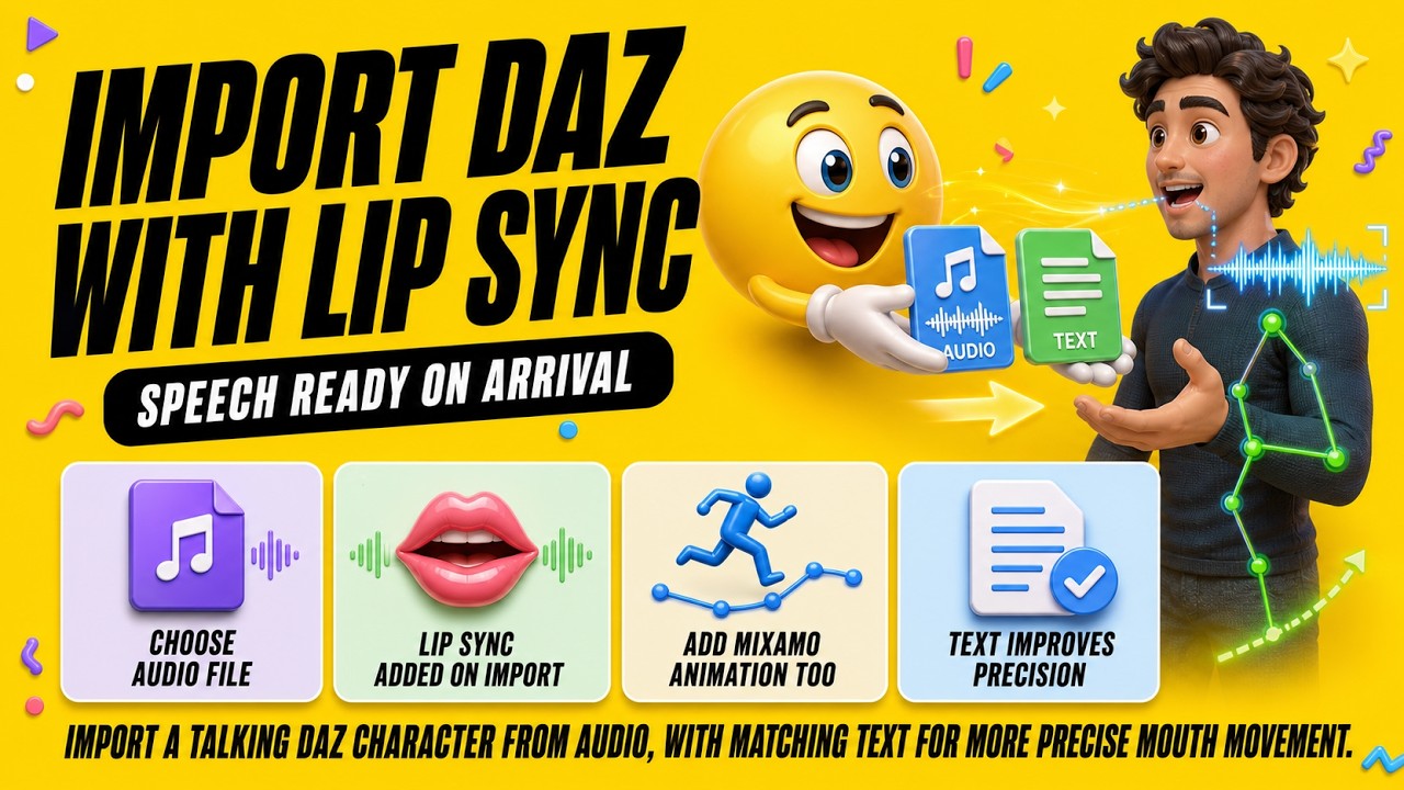 Import DAZ Studio Character and Add Azure Lip Sync on Import! – Blender T.V. Studio (DAZ to Blende