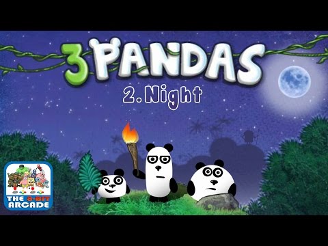 3 Pandas At Night - Help Slim, Big & Small Make It Through The Night (iPad Gameplay, Playthrough) Video
