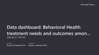 Data dashboard Behavioral Health treatment needs and outcomes among Apple Health enrollees