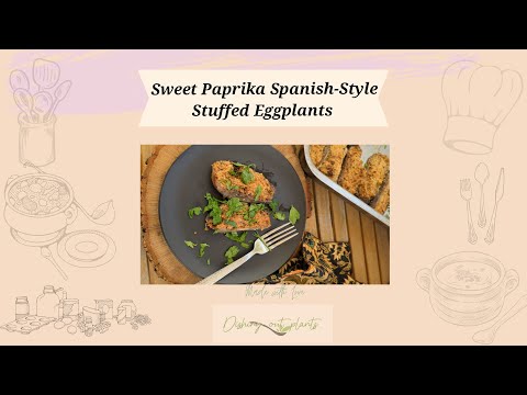 Sweet Paprika Spanish-Style Stuffed Eggplants (Berenjenas Rellenas) #eggplant #spanishfood #recipe