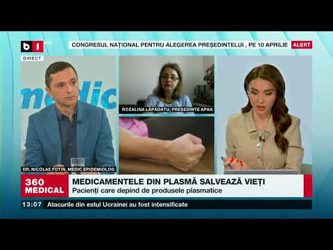 EMISIUNEA 360MEDICAL - B1TV - Medicamentele din plasmă - 03.04.2022