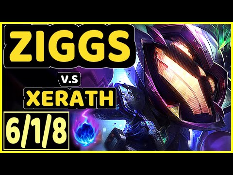 RIKARA (ZIGGS) vs XERATH - 6/1/8 KDA BOTTOM ADC CHALLENGER GAMEPLAY - NA