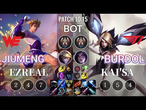 WE Jiumeng Ezreal vs T1 Burdol Kai'Sa Bot - KR Patch 10.15