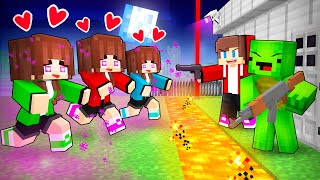 JJ LOVE CURSE VS Security House - Maizen Minecraft Animation