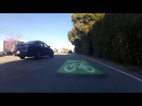 2018.03.27 new bike lane markings on evelyn at mary