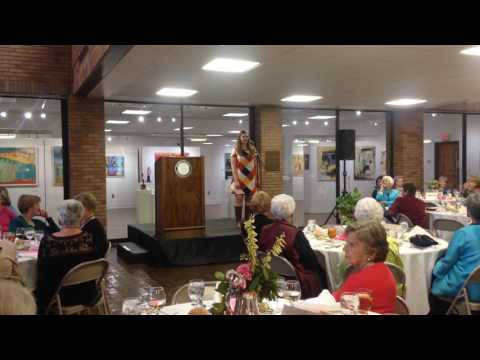 Scholarship recipient sings at fundraising luncheon