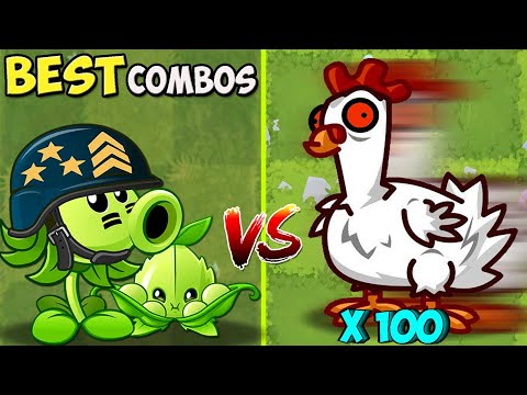 PvZ 2 Challenge - Random Combos Plants Normal Vs 100 Chicken Zombie - Who Will Win?