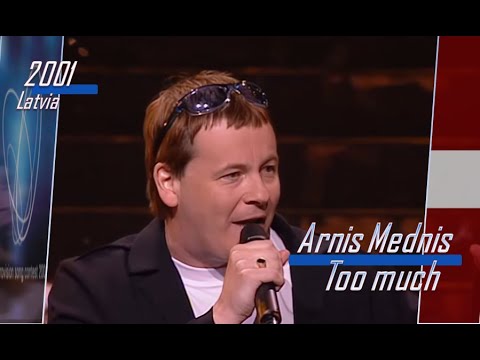 eurovision 2001 Latvia 🇱🇻 Arnis Mednis - Too much ᴴᴰ