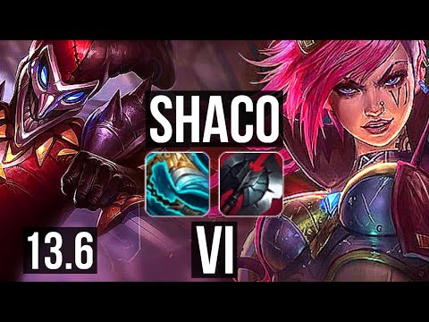 SHACO vs VI (JNG) | 4.3M mastery, 9/1/13, 1400+ games, Legendary | KR Master | 13.6