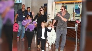 Brad Pitt and Angelina Jolie and Kids Look Happy in Japan - Splash News | Splash News TV