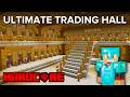 50 Villager Trading Hall In HARDCORE Minecraft