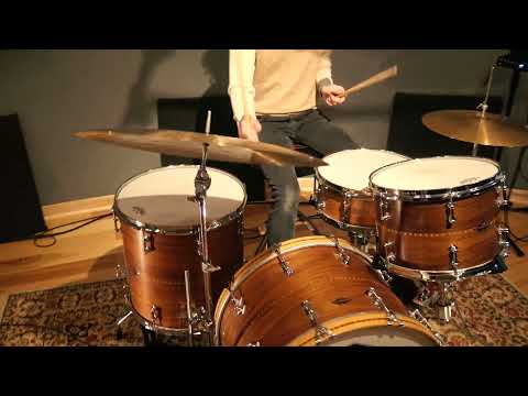 Craviotto 22/13/16" Solid Walnut Drum Set - Video. Signed Shells, ex Blackbird Studio Kit #340 2012 image 26