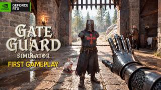 GATE GUARD SIMULATOR First Gameplay Demo | CRAZY Medieval Castle Life Simulation like Papers Please