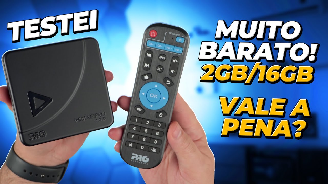 Miniatura da avaliação em vídeo de Proeletronic Smartpro PROSB-3000/16 GB 4K TV Box