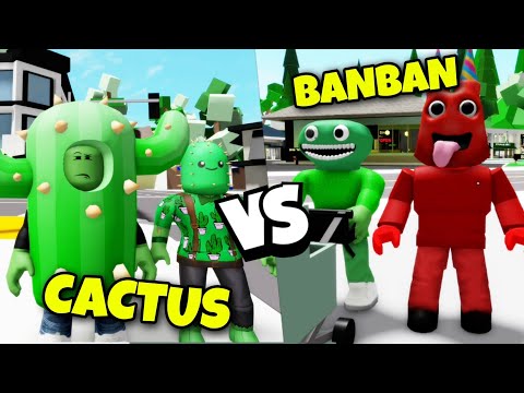 TEAM CACTUS VS TEAM BANBAN ... ! ROBLOX - BROOKHAVEN