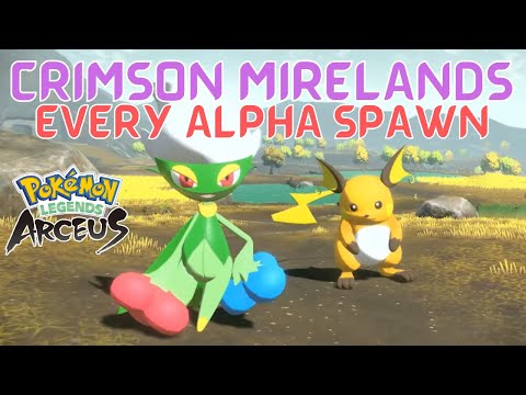 Every Alpha Pokémon Spawn in Crimson Mirelands - Crimson Mirelands Alpha Locations
