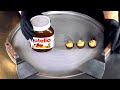 ASMR Nutella Ferrero Rocher Ice Cream Rolls Fast Oddly Satisfying Chocolate Tingles 4k Food