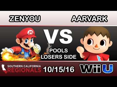 SCR 2016 - eM | Zenyou (Mario) Vs. Aarvark (Villager) Pools Losers Side - Smash Wii U
