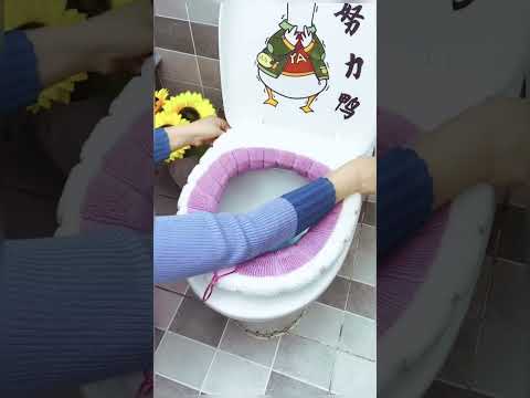 DIY hack for Toilet Sheet Cover | How make toilet sheet cover using woollen #shorts #diycrafts #fyp