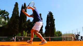 Gasquet vs Berdych Court Level View Practice Match at Monte Carlo - ATP Tennis Training Points Clay