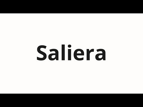 How to pronounce Saliera