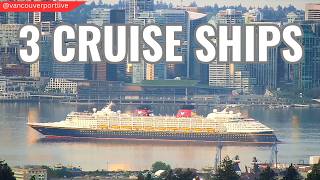Disney Magic, Koningsdam, and Grand Princess in Vancouver Canada