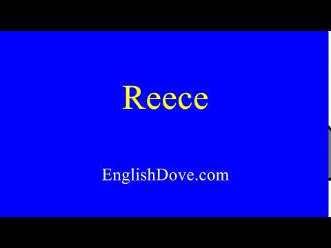 How to pronounce Reece in American English.