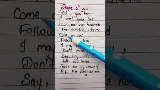 Shape of you💜~Ed Sheeran#lyrics #viral #song