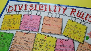 How to make Divisibility Rules TLM  | Easy Divisibility Tricks for Class 4–8 | DIY Classroom Chart