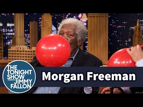 , title : 'Morgan Freeman Chats with Jimmy While Sucking Helium'