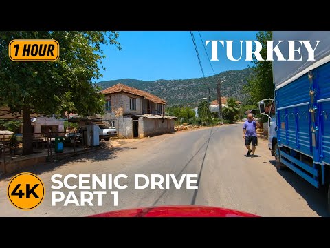 4K Sunny Day Road Trip through Turkey | Scenic Cycling Background for Indoor Workout - S1, Ep1